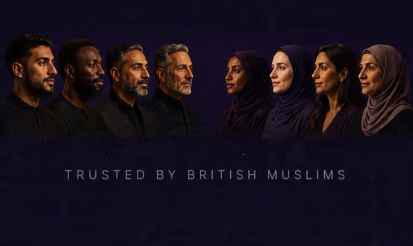 British Muslim men and women of all ages and ethnicities, trusted by British Muslims